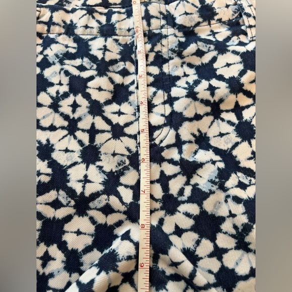 Faded Glory Women’s White & Blue Starburst Pull On Stretch Jagging Size L - Picture 5 of 7